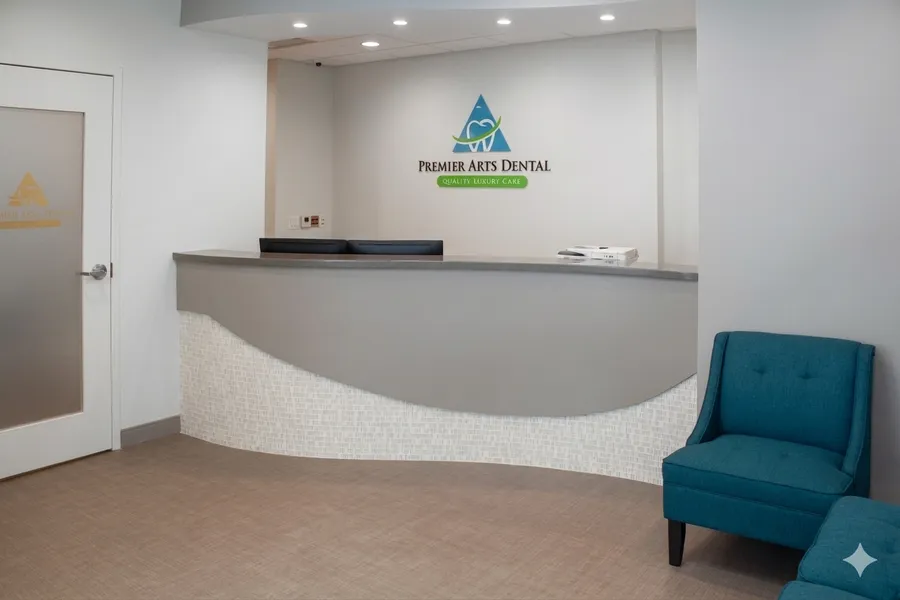 The Premier Arts Dental reception lobby